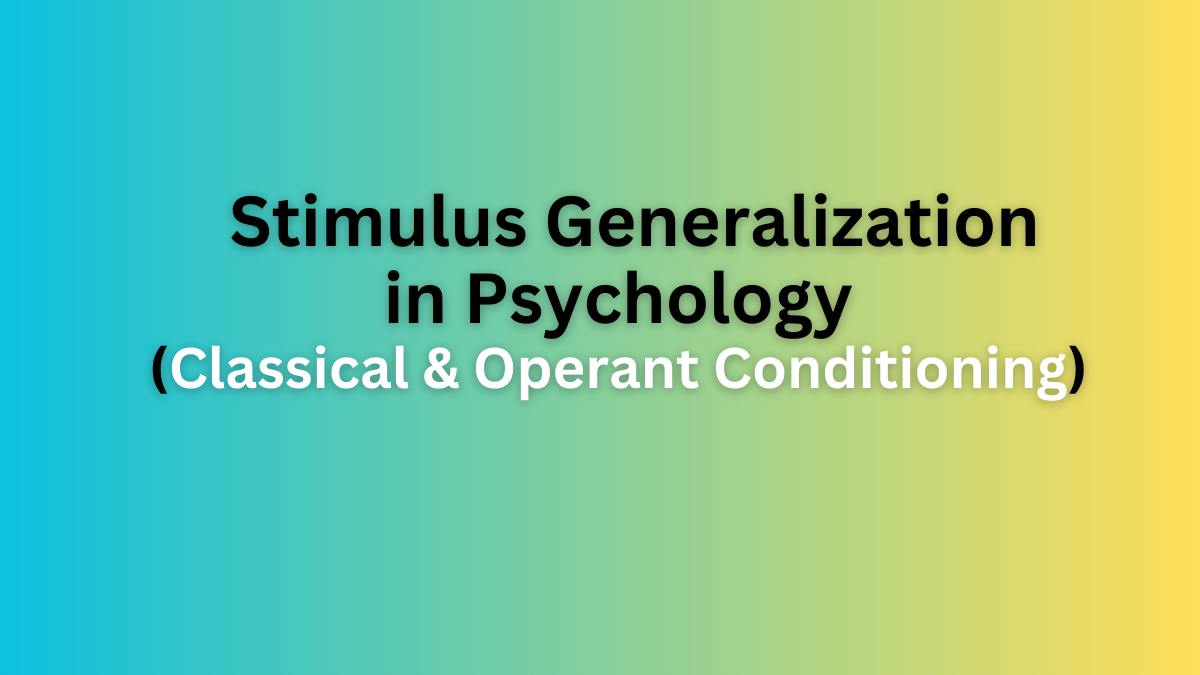 Stimulus Generalization In Psychology: Definition & Examples - Fuskal